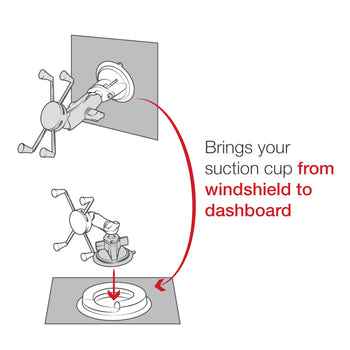 RAM® Mounts Portable Friction Dashboard Base (RAP-279C)