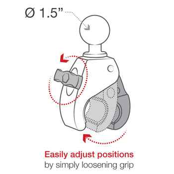 RAM® Mounts Tough-Claw™ Small Clamp Ball Base (RAP-400U)