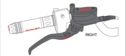 RCB E2 SERIES MASTER BRAKE PUMP RH 14MM 01BP001B ( BLACK ) - Riders Junction