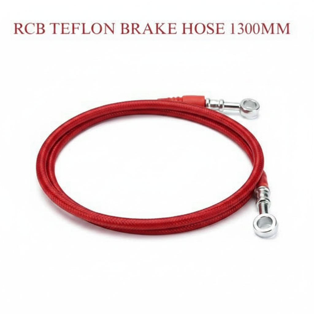 RCB Teflon Brake Hose 1300mm (Red) - 01BH005