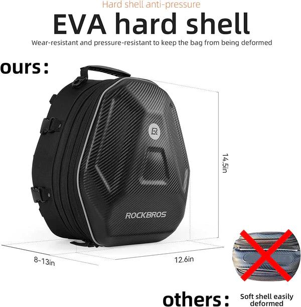 ROCKBROS Motorcycle Tail Bag Maximum Capacity 35L (30140026001)-Black