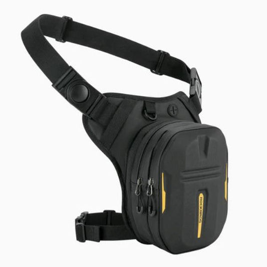 ROCKBROS Motorcycle rider leg bag hard shell Fanny pack motorcycle cross bag men's chest bag motorcycle travel equipment (30990019001)-Black