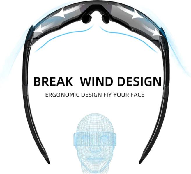 ROCKBROS Photochromic Sunglasses Thicken PC Lenses With UV400 Protection Coating (10139)-Matte Black