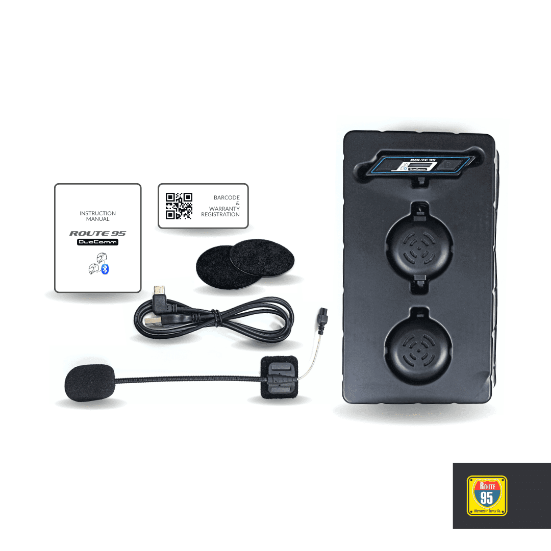 Route95 Duocomm Rider to Rider Helmet Bluetooth Intercom - Riders Junction