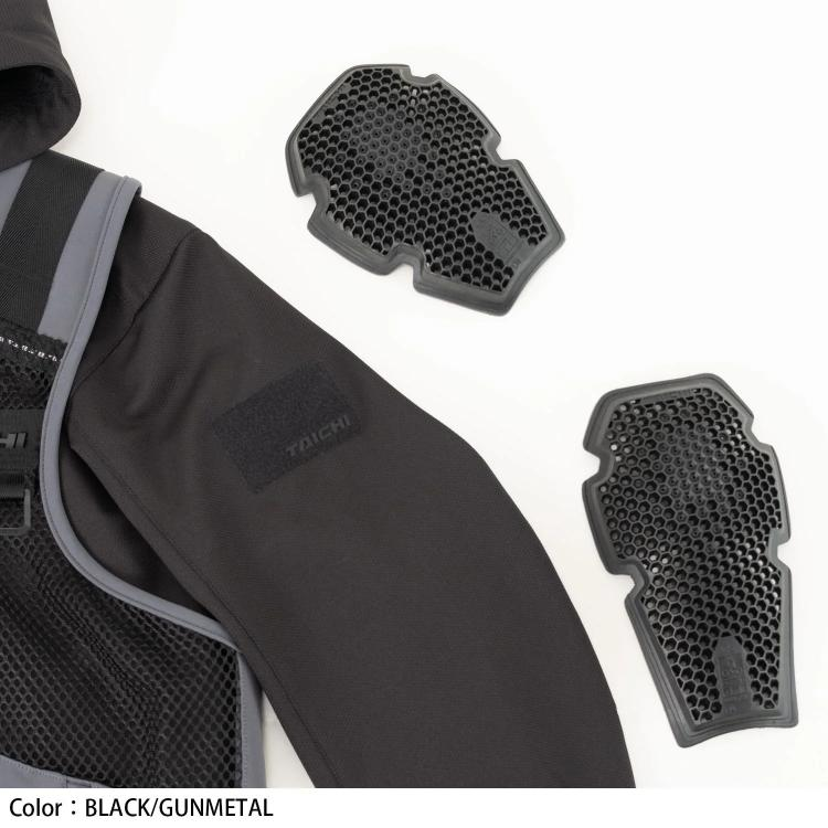 RS Taichi Overlap Mesh Parka Jacket - Black/Gunmetal