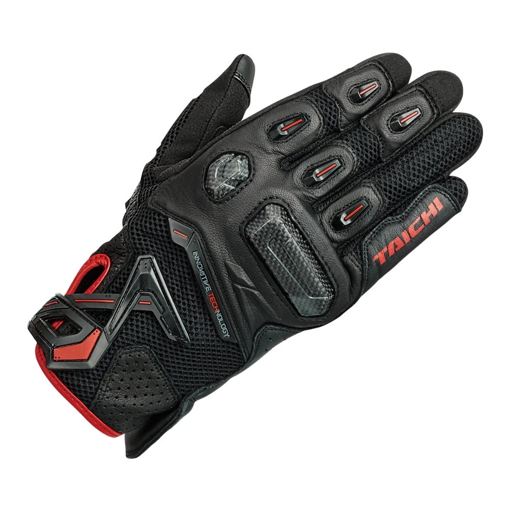RS Taichi Raptor Mesh Gloves - Black Red