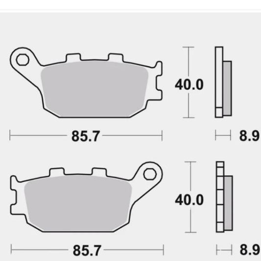 Rear Brake Pads Sintered - Brembo - 07HO36SP