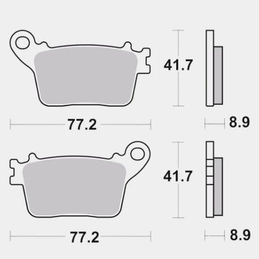 Rear Brake Pads Sintered - Brembo - 07HO59SP
