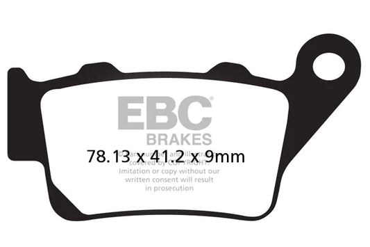 Rear Fully Sintered Brake Pads for RE Interceptor (2018 Onw)-FA213HH by EBC