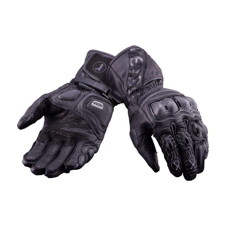 Reise Moto Rhodes Full Gauntlet Gloves - Black