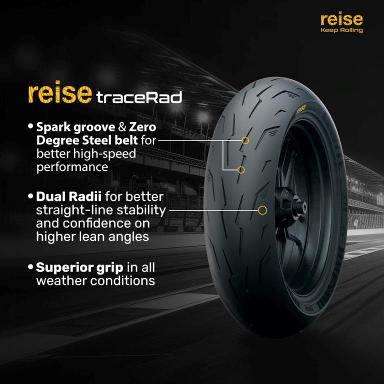 Reise Moto traceRad 11070ZR17 54W Front Tubeless Tyre - 3601461012