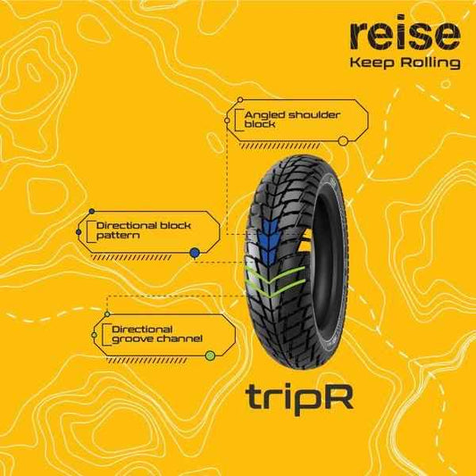 Reise Moto tripR 01 110/90-10 61J Rear Tubeless Tyre-3602360632