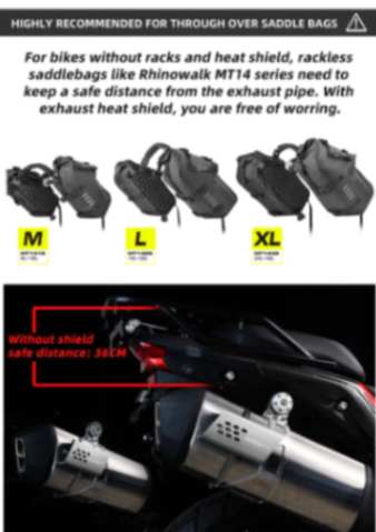 Rhinowalk Motorcycle Exhaust Heat Protection Universal Motorcycle Exhaust Muffler Pipe Heat Shield Cover (MTR004)