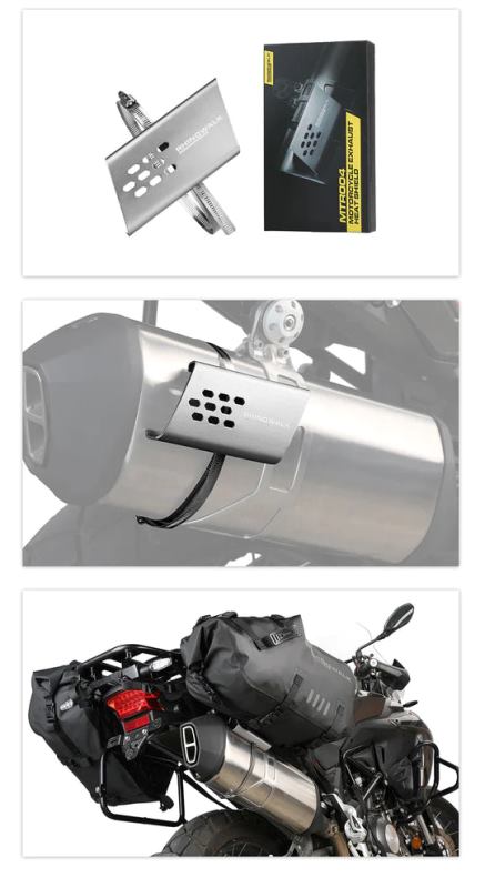 Rhinowalk Motorcycle Exhaust Heat Protection Universal Motorcycle Exhaust Muffler Pipe Heat Shield Cover (MTR004)