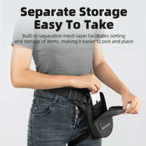 Rockbros Leg Bags Motorcycle Waterproof Belt Waist Bag Multifunctional Drop Leg Waist Bag Motorcycle (99210081001) - Black