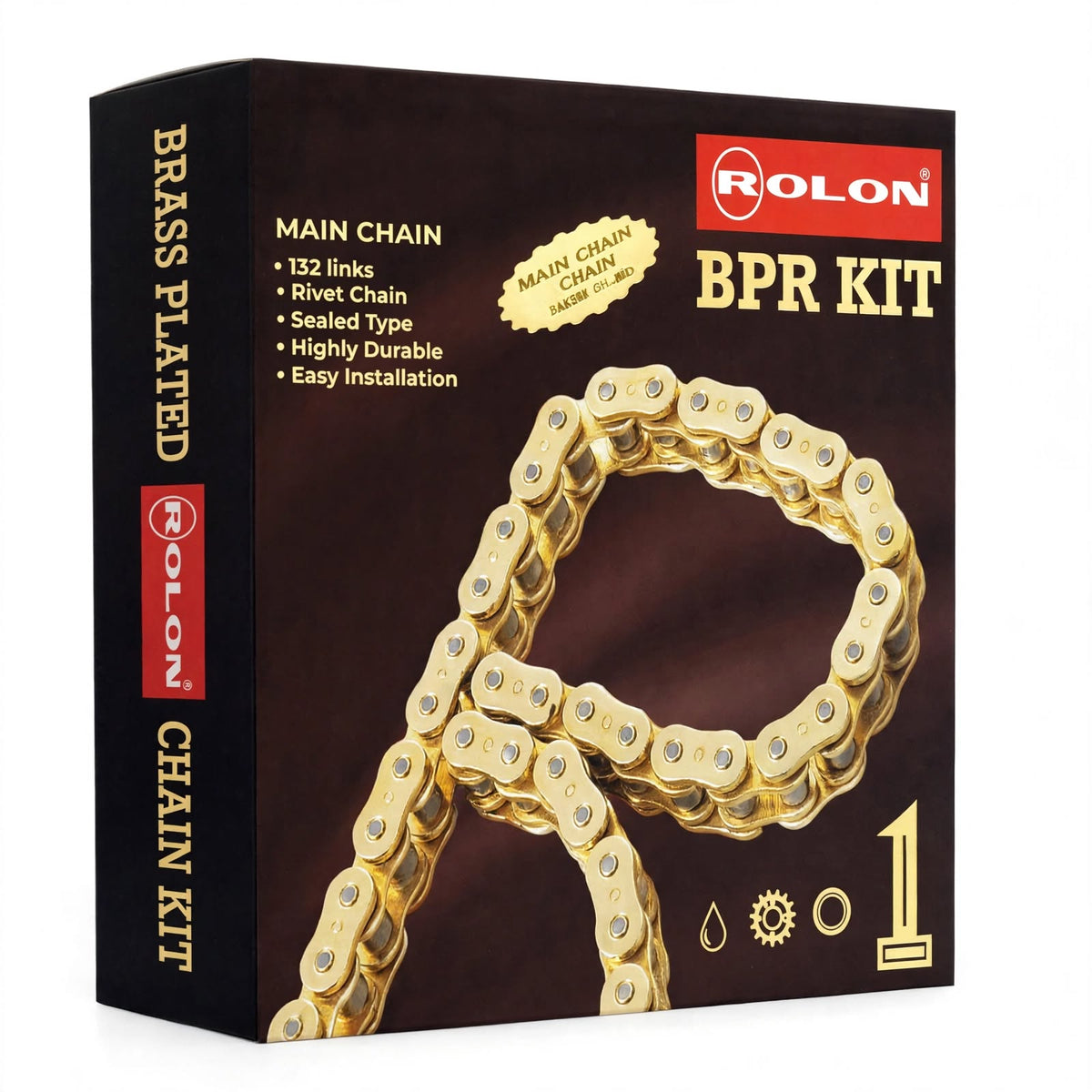 Rolon Brass Chain Kit For Bajaj Pulsar NS125 (KIT NORC F542)