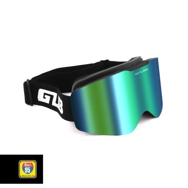 Route95-GUB Rally Pro Goggles (Matte Black Green Lens)