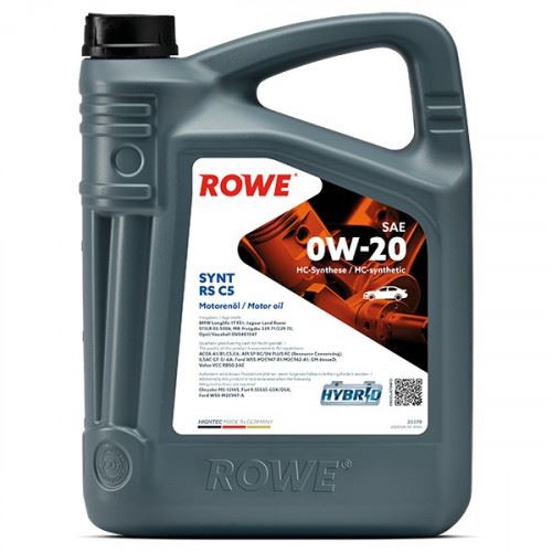 Rowe Engine Oils Hightec Synt RS C5 SAE 0W-20 (5 Lit) - 20379-0050-99
