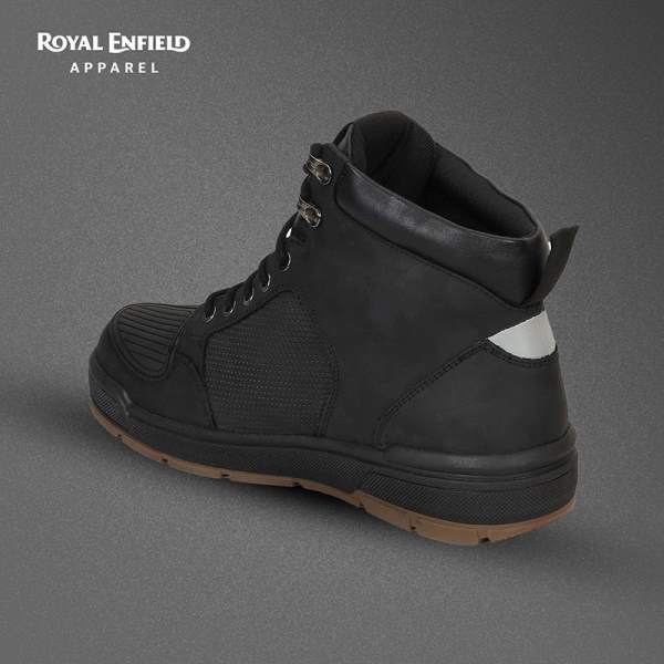 Royal Enfield-Nomad Waterproof Mid Ankle Boots (Black)