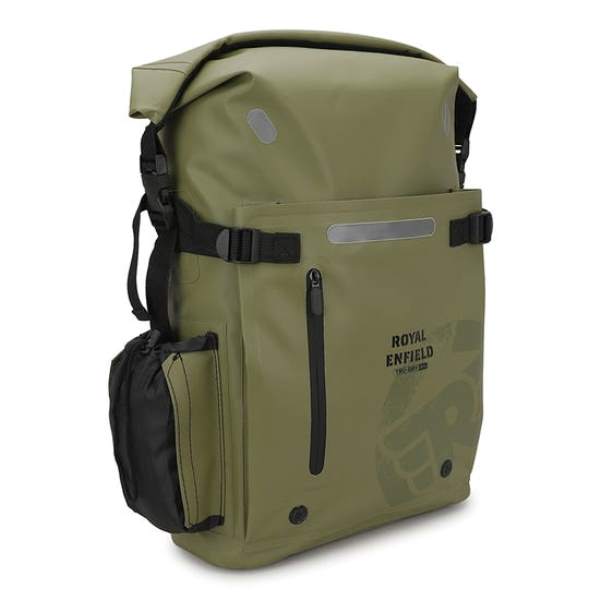 Royal Enfield Tru Dry Waterproof Roll Top Backpack - Green
