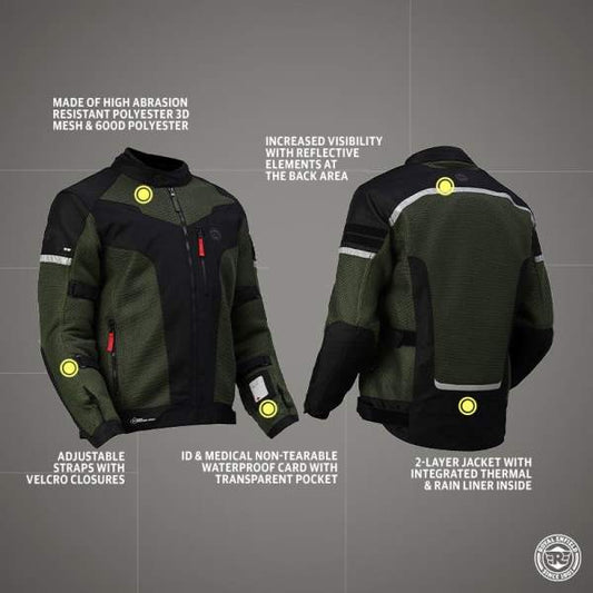 Royal Enfield Windfarer V2 Riding Jacket Green