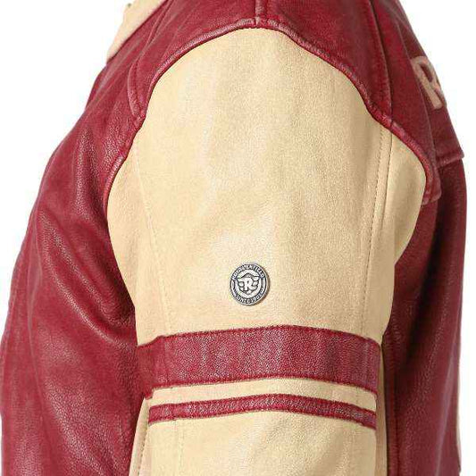 Royal Enfield Airborne Men's Jacket Ecru & Red