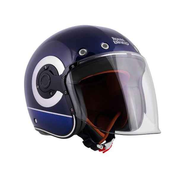 Royal Enfield RJ1 Of Meteor Marine Id Abs Gloss Blue Helmet