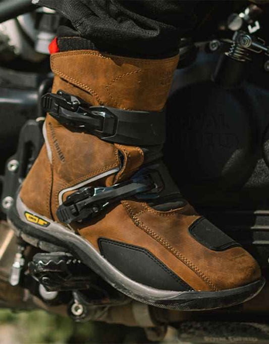 Royal Enfield Wanderer Waterproof Riding Boots (Brown)