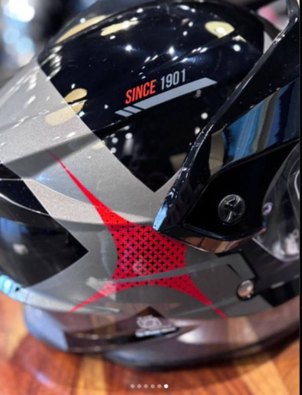 Royal Enfield Throttle Dual Sport Kinetic Gloss Black Helmet