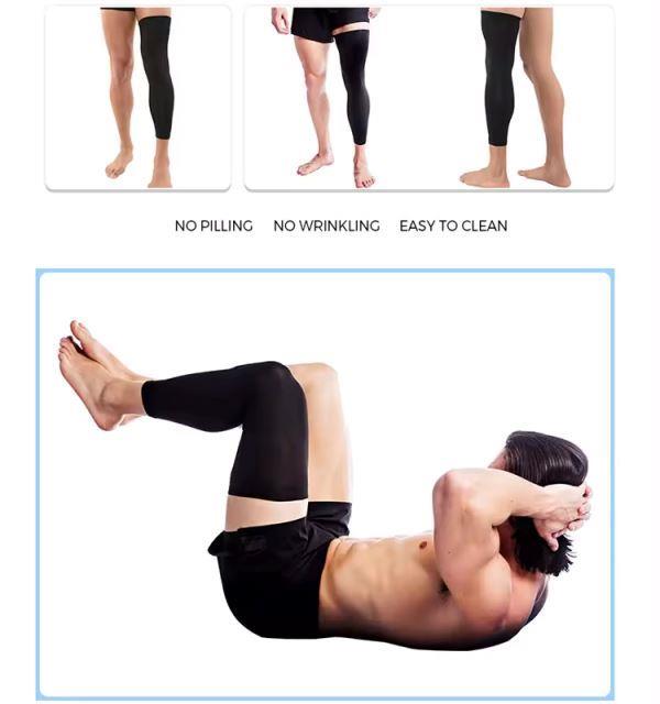 Running & Football Full Leg Compression Sleeve with Knee Brace Support-21200160001
