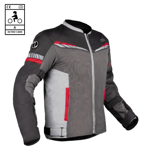 Rynox-Air Gt 4 Jacket CE-Certified Class A (Grey/Red) – Riders