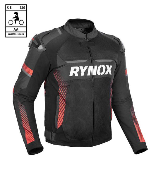 Rynox Apex Evo Jacket - CE Certified Class Aa-Black Red