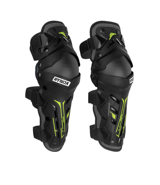 Rynox Bastion Bionic Knee Guards - Black Green