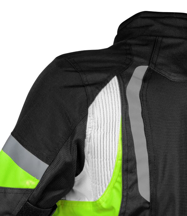 Rynox Tornado Pro 4 Jacket-CE Certified Class A - Black Hi-Viz Green