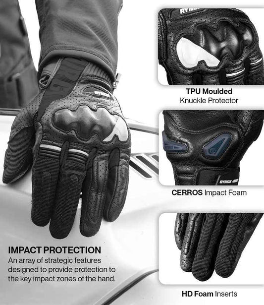 Rynox AIR GT 2 Riding Gloves - All Black