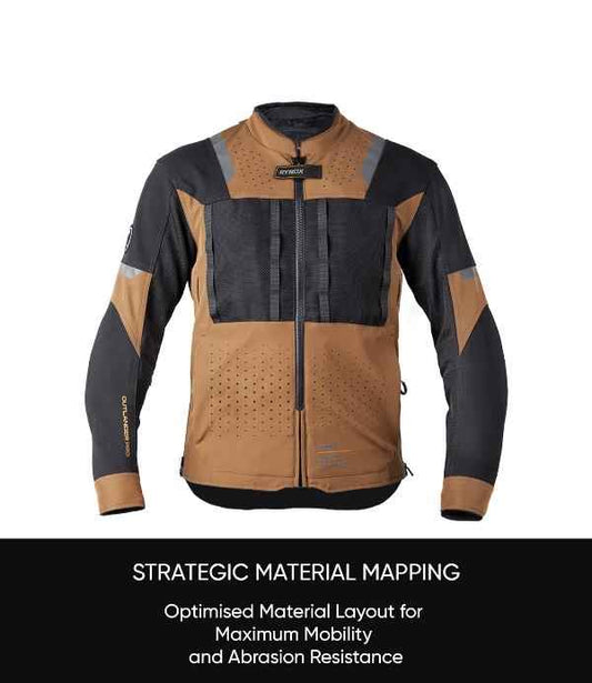 Rynox Outlander Pro Jacket – CE Certified Class AA (Black-Brown)