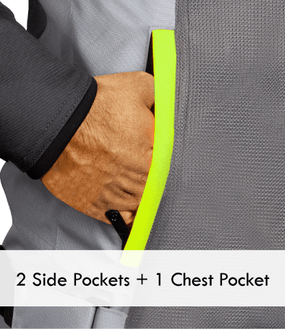 Rynox Air GT 4 Riding Jacket - Grey Hi Viz Green - Riders Junction