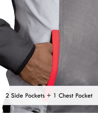 Rynox Air GT 4 Riding Jacket - Grey Red - Riders Junction