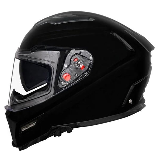 SMK-Agnar Solid Full Face Helmet-Black GL 200