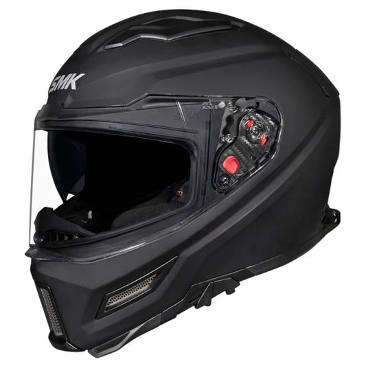 SMK-Agnar Solid Full Face Helmet-Black MA 200
