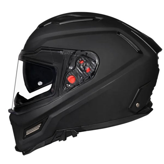 SMK-Agnar Solid Full Face Helmet-Black MA 200