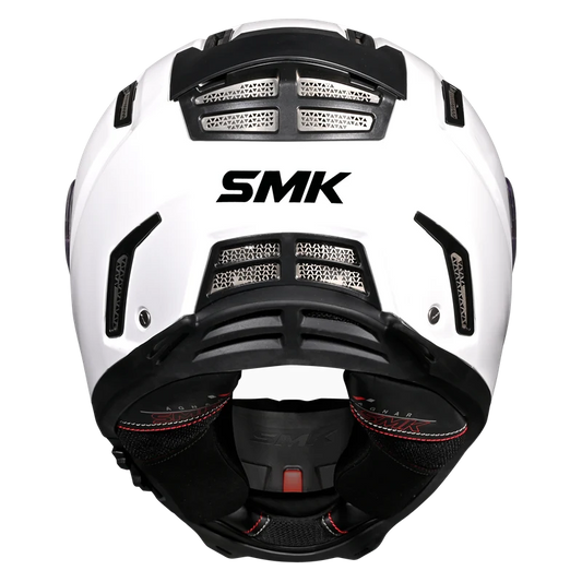 SMK-Agnar Solid Full Face Helmet-White GL 100
