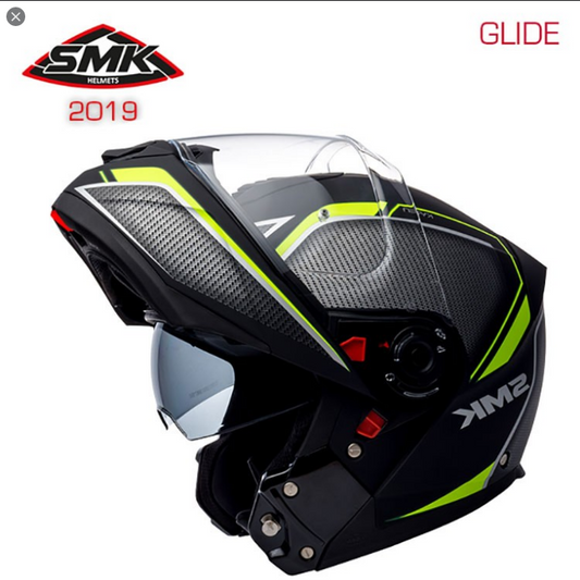 SMK Glide Kyren Modular Helmet Matt Black & Grey (MA264)