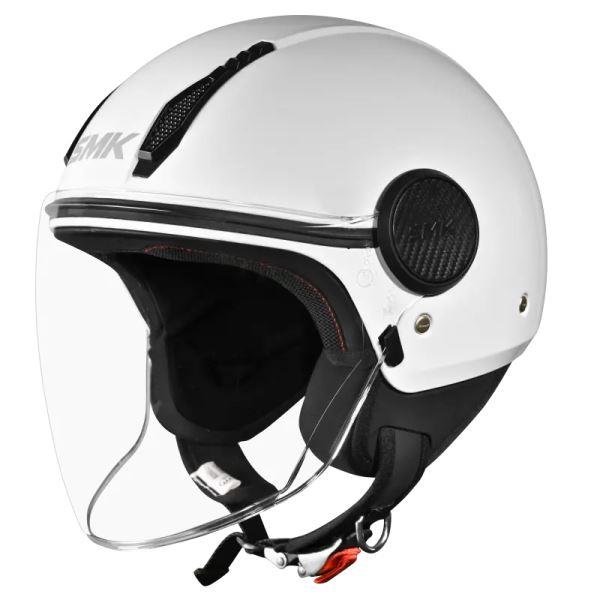 SMK Laminar Solid - Open Face Helmet - WHITE GL 100