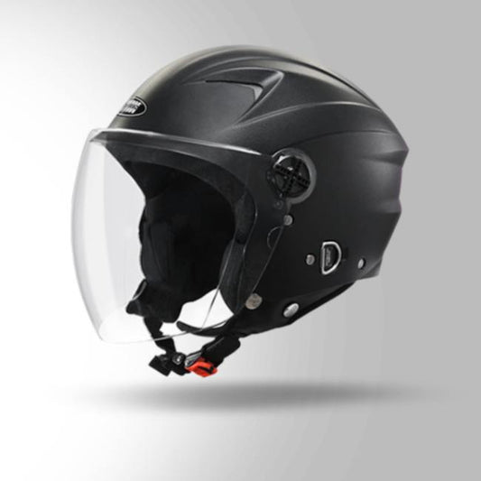 SMK Open Face Helmets - Ray Black