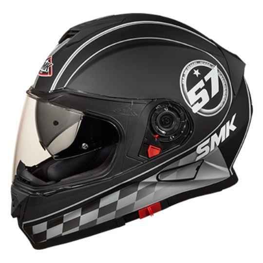 SMK Twister Blade MA266 Black White Matt Helmet
