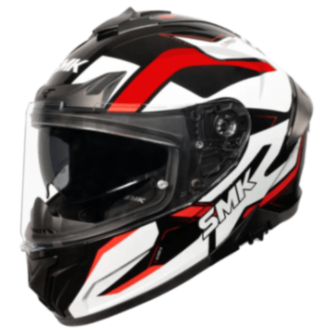 SMK Typhoon Azonix Gloss Black White Red Helmet - GL213
