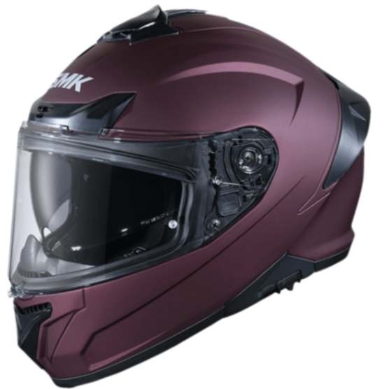 SMK Typhoon Solid Full-Face Helmet - Wine Red MA300