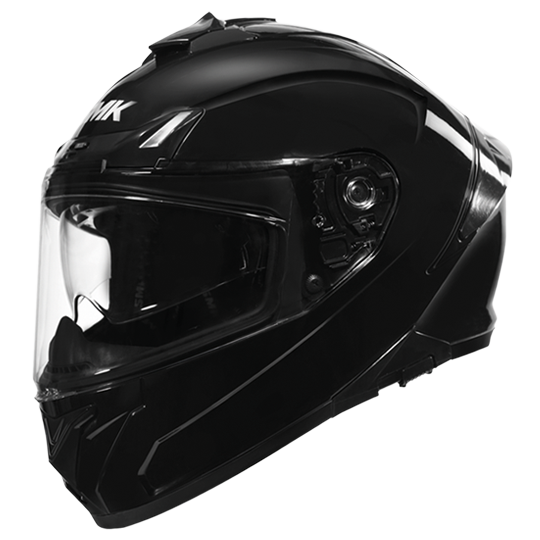 SMK Typhoon Unicolour Glossy Black Helmet - GL200 - Riders Junction