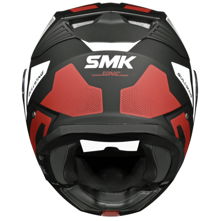 SMK Gullwing Sonic Gloss Black Red White Helmet - GL231